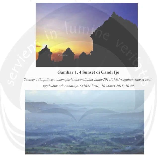 Gambar 1. 4 Sunset di Candi Ijo 