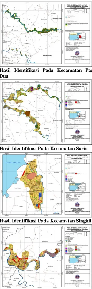Gambar 15Peta Penggunaan Lahan Pada Daerah Rawan Banjir Bandang Kota Manado(Peneliti,  2015)