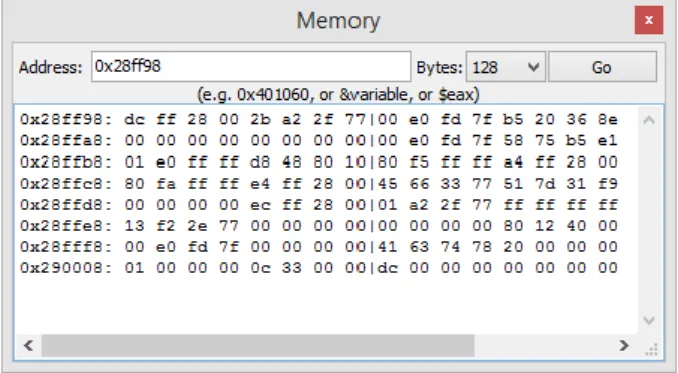 Gambar 3.8.25 Nilai memory ESP saat program  selesai dieksekusi 