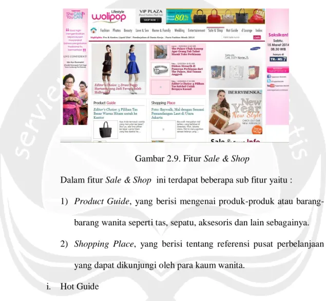 Gambar 2.9. Fitur Sale &amp; Shop 