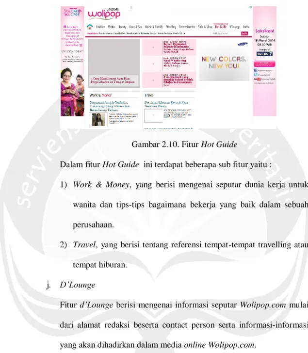 Gambar 2.10. Fitur Hot Guide 