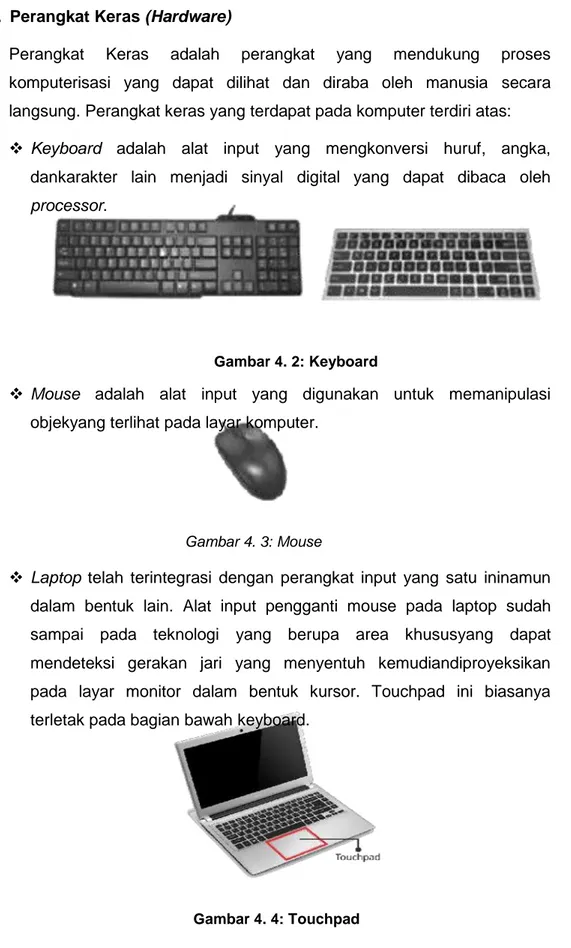 Gambar 4. 2: Keyboarda.  Perangkat Keras (Hardware) 