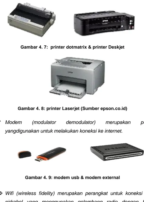 Gambar 4. 7:  printer dotmatrix &amp; printer Deskjet