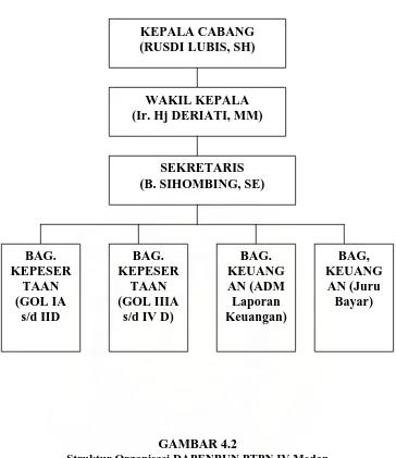 GAMBAR 4.2  Struktur Organisasi DAPENBUN PTPN IV Medan  