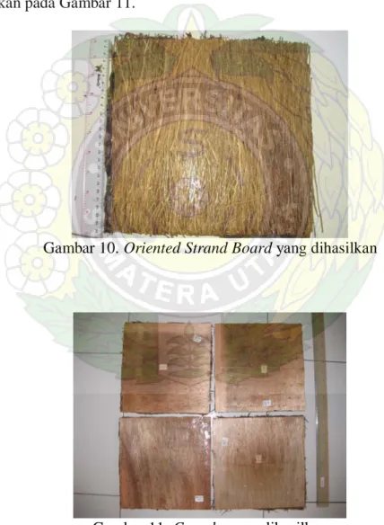 Gambar 10. Oriented Strand Board yang dihasilkan 