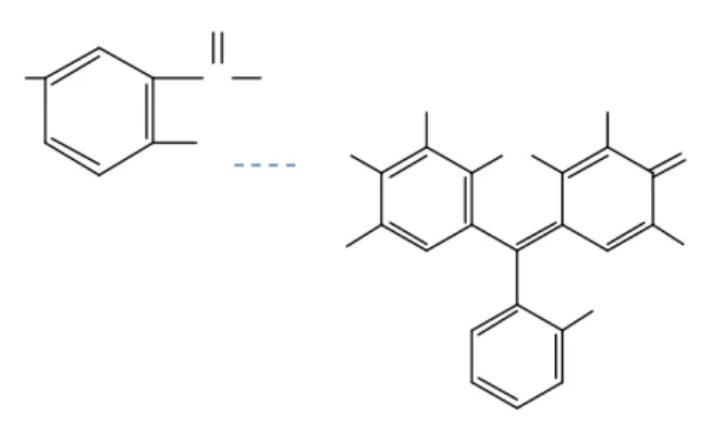 Ilustrasi ikatan yang terjadi antara humin dan eosin ditunjukkan pada Gambar 3 