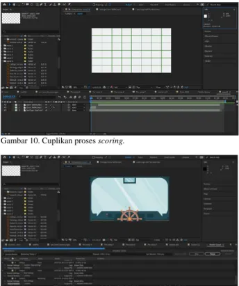 Gambar 8. Cuplikan proses compositing. 
