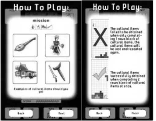 Gambar pada tampilan di bawah ini adalah salah satu tampilan help yang menjelaskan misi  yang harus pemain dapatkan pada permainan jenis campaign