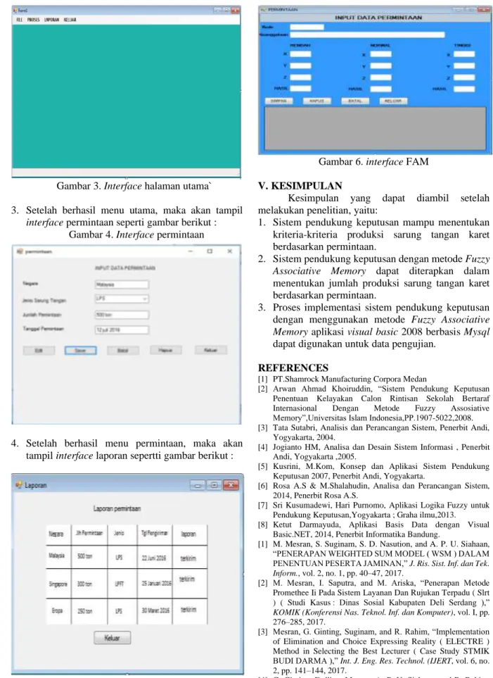 Gambar 5. Interface laporan 