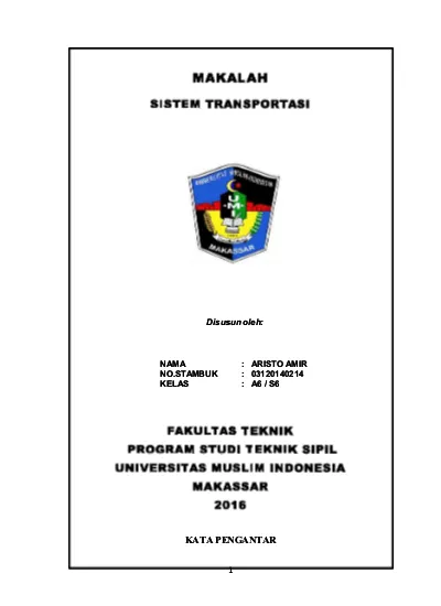 Makalah Sistem Transportasi