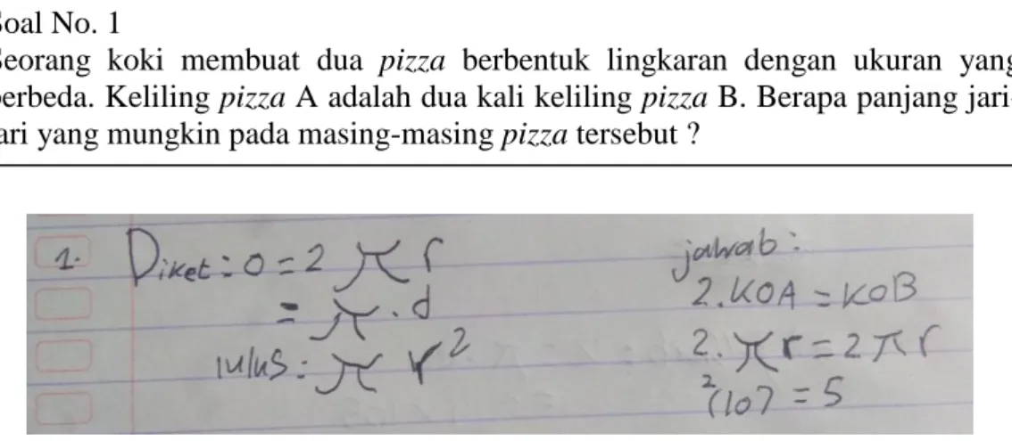 Gambar 1 Hasil Tes J1 Pada Soal Nomor 1. 