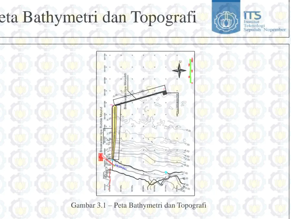 Gambar 3.1 – Peta Bathymetri dan Topografi
