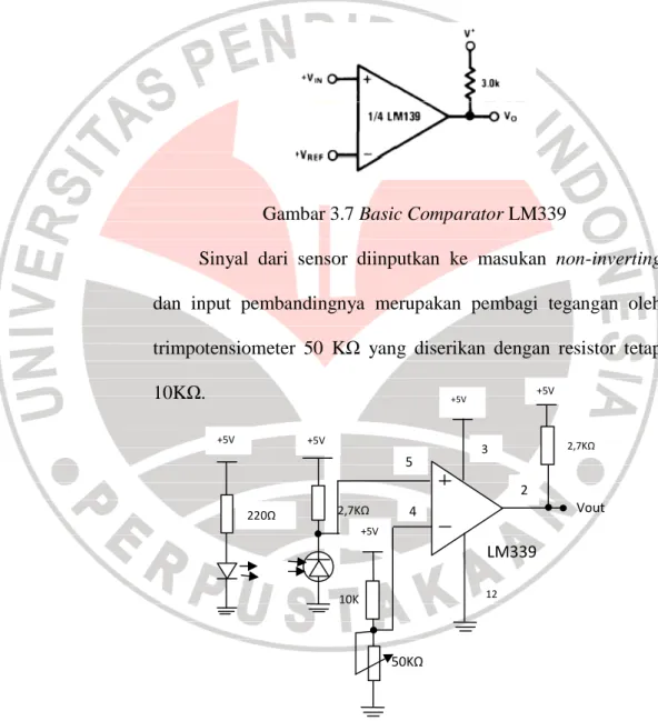 Gambar 3.7 Basic Comparator LM339 