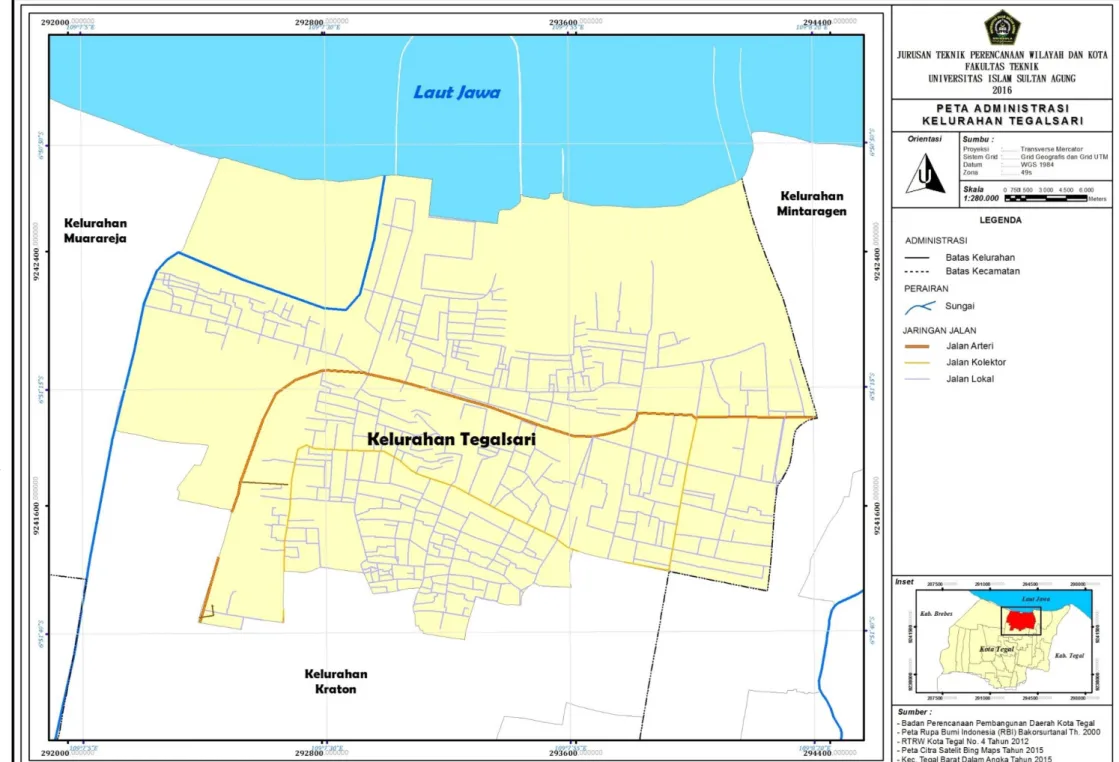 Gambar 1.3Peta Administrasi Kelurahan Tegalsari