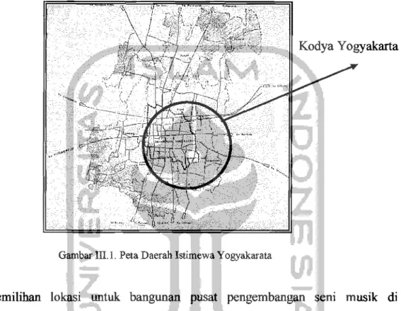 Gambar ill. I.  Peta Daerah Istimewa Yogyakarata 