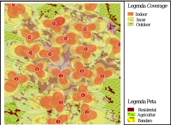 Gambar  3. Hasil Plotting prediksi coverage kotamadya Malang*) 