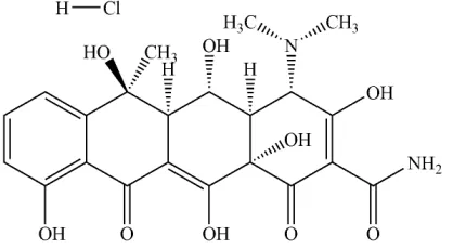 Fig.1.  Chemical structure of  OTC  