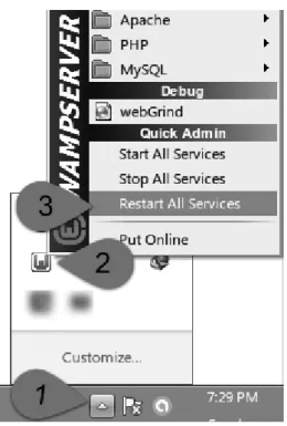 Gambar 1.3 Restart All Services WampService Langkah 5:
