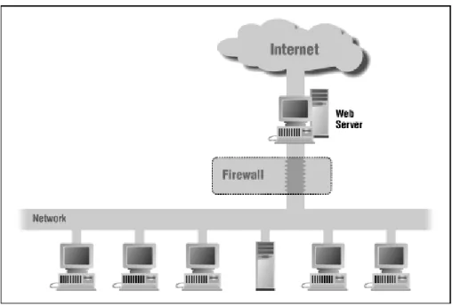 Gambar 1. Web server di luar Firewall 