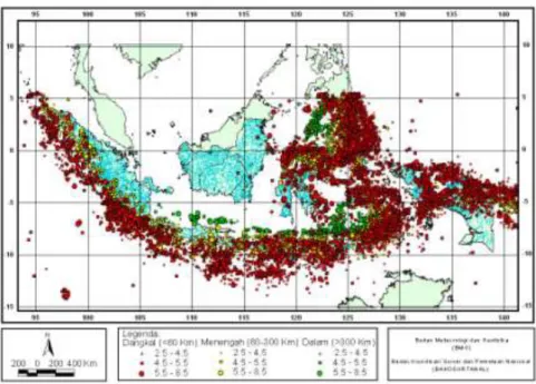 Gambar 14 Peta daerah gempa bumi di Indonesia 