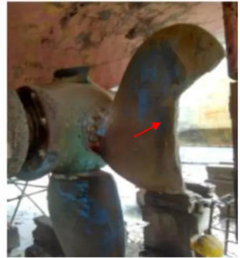 Gambar 1. Kerusakan pada propeller CPP  