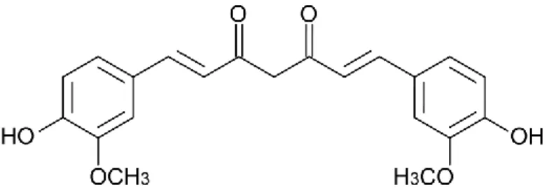 Gambar 2. Struktur kimia kurkumin 