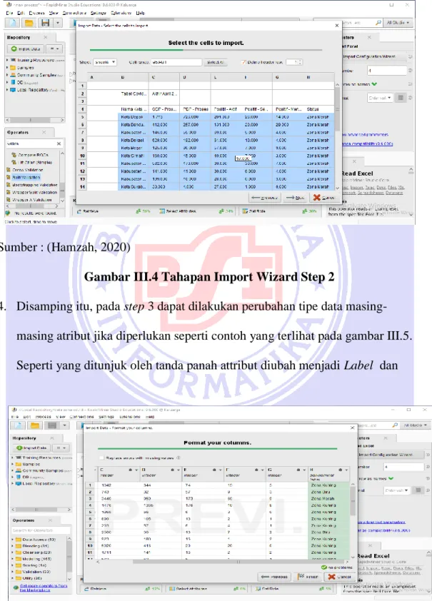 Gambar III.4 Tahapan Import Wizard Step 2 