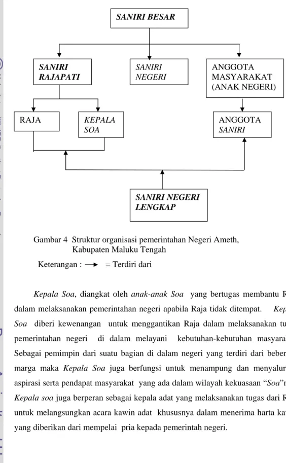 Gambar 4  Struktur organisasi pemerintahan Negeri Ameth,                    Kabupaten Maluku Tengah 