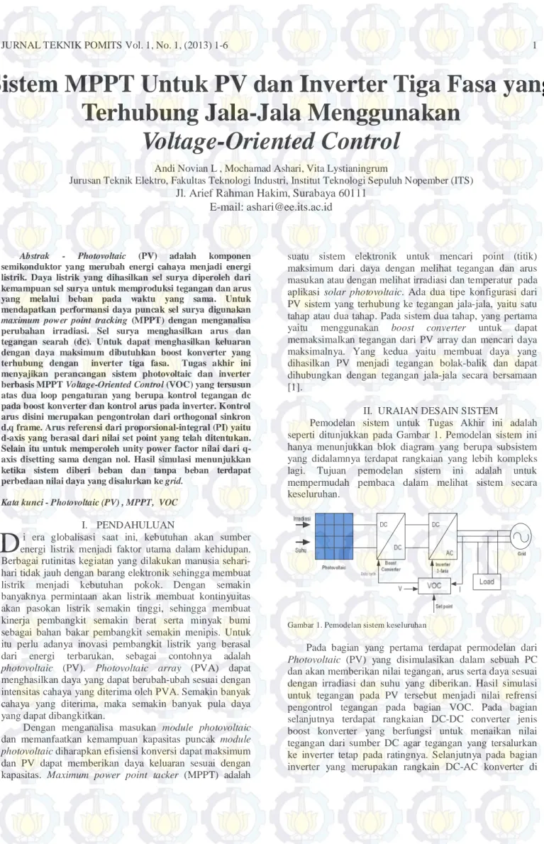 Gambar 1. Pemodelan sistem keseluruhan 