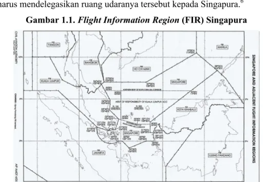 Gambar 1.1. Flight Information Region (FIR) Singapura 