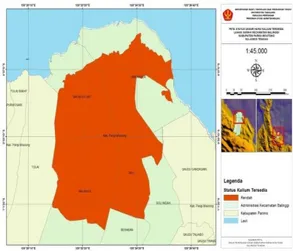 Gambar  1.  Peta  status  haraKalium  Total(K-total)  lahan sawah KecamatanBalinggi