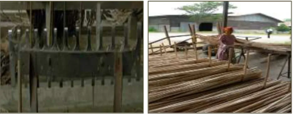 Gambar 2. Penyortiran diameter rotan 