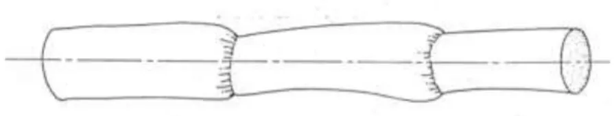 Gambar 10. Diameter ruas berbeda. (Sumber: Hing, 1991). 