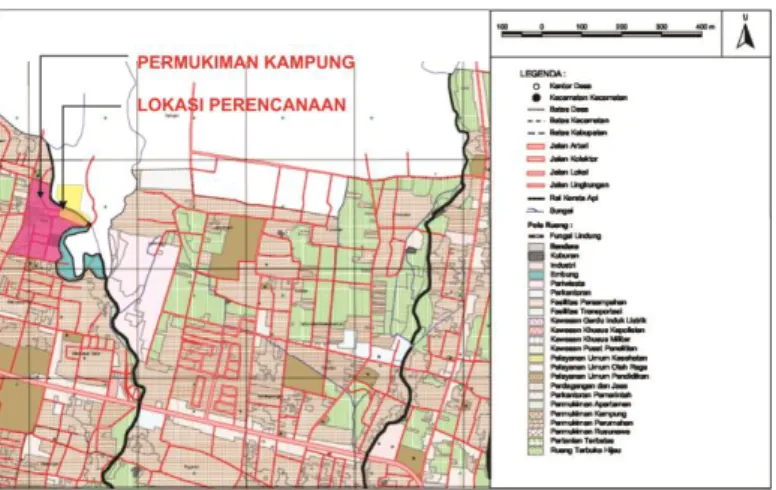 Gambar 1.2. Lokasi Dalam Rencana Detail Tata Ruang Kecamatan Depok  Sumber: Pemerintah Kabupaten Sleman Dimodifikasi Penulis, 2018 
