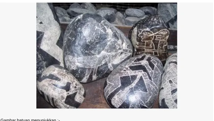Gambar batuan menunjukkan :- 