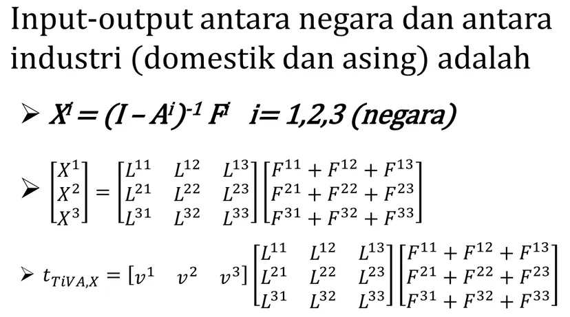 Tabel Input-Output Dunia……. 