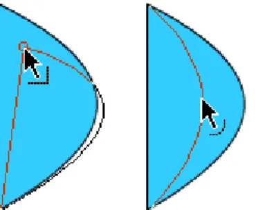 Gambar q.b. merubah bentuk objek dengan subselection tool