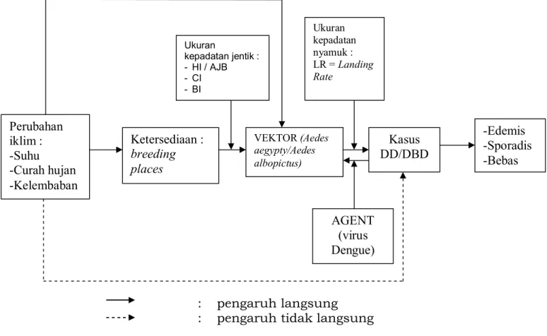 Gambar 4. Alur Faktor Risiko Penyakit Demam Berdarah Dengue  Faktor-faktor yang mempengaruhi penularan DBD 