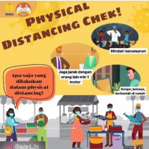 Gambar 3. Poster mengenai physical distancing 