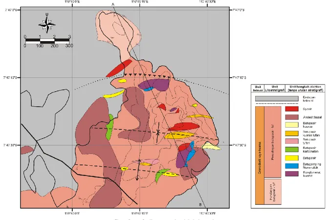 Gambar 2.  Peta geologi Mojosari. 