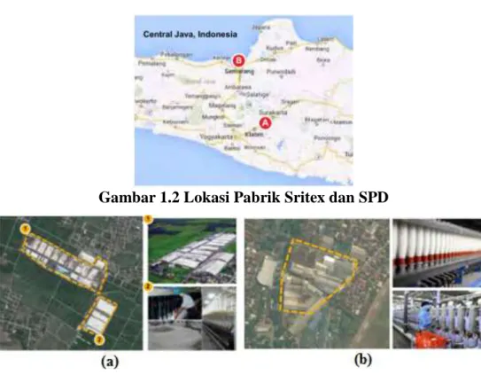 Gambar 1.2 Lokasi Pabrik Sritex dan SPD 