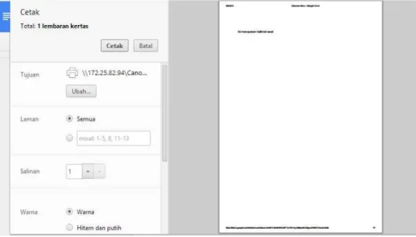 Gambar 5. 13 Tampilan cetak file pada Dokumen 