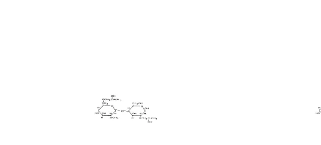 Gambar 1. Struktur kimia hidroksipropilmetilselulosa (HPMC) (Nisperos Carriedo dalamKrochtaet al., 1994)