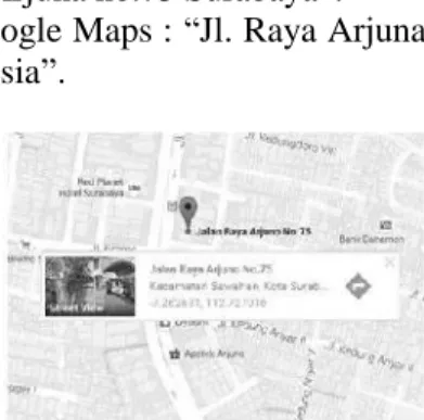 Gambar 1. Nilai Lattitude dan Longitude Sebuah Alamat Geometry API