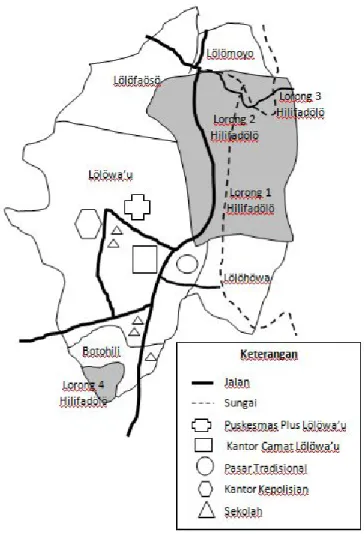 Gambar 2.2 Peta Desa Hilifadölö.