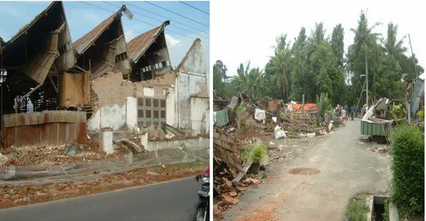 Gambar 2.12 Kerusakan Bangunan Akibat Gempa Yang Melanda Yogyakarta  [www.ciptakarya.pu.go.id/dok/gempa] 