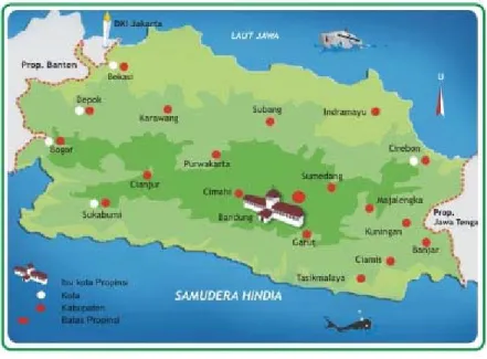 Gambar 4.2 Peta Jawa Barat               (Sumber : www. Jabar.go.id) 