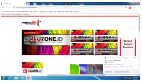 Gambar 10. Notifikasi Malicious Script ke Pengguna