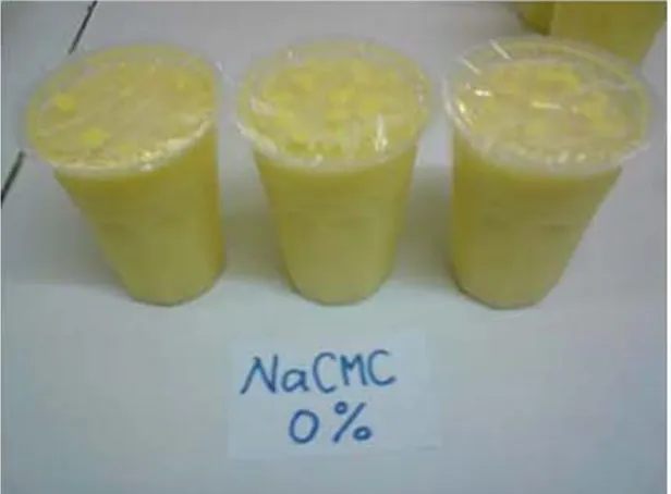 Gambar Kenampakan Sari Kedelai Jagung Manis pada konsentrasi NaCMC  0% 