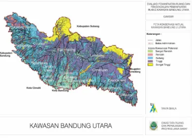 Gambar 4: Kawasan Bandung Utara  Dalam Peta